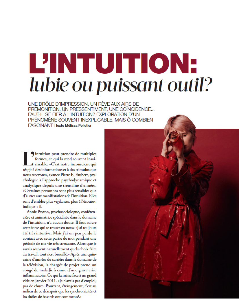 Magazine Clin d'oeil - septembre 2019 | L'intuition : lubie ou puissant outil? Annie Peyton