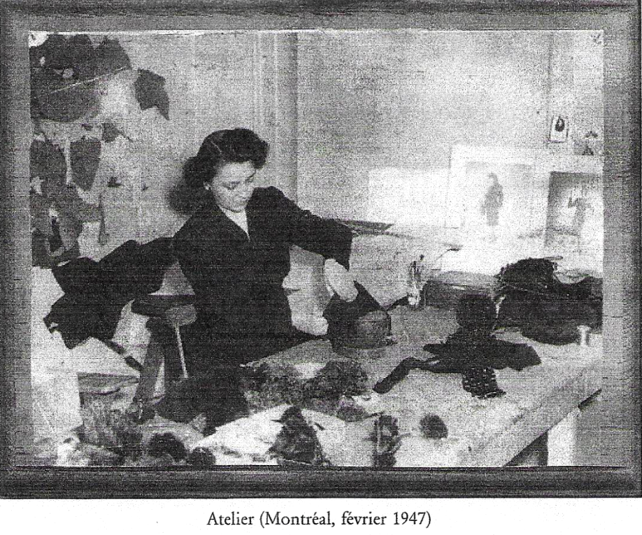 Madame Argentine dans son atelier de Montréal en 1947 - Blogue | Annie Peyton